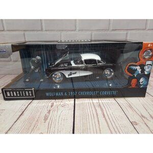 Universal Monsters Wolfman & 1957 Chevrolet Corvette Die-Cast Car & Figurine Col